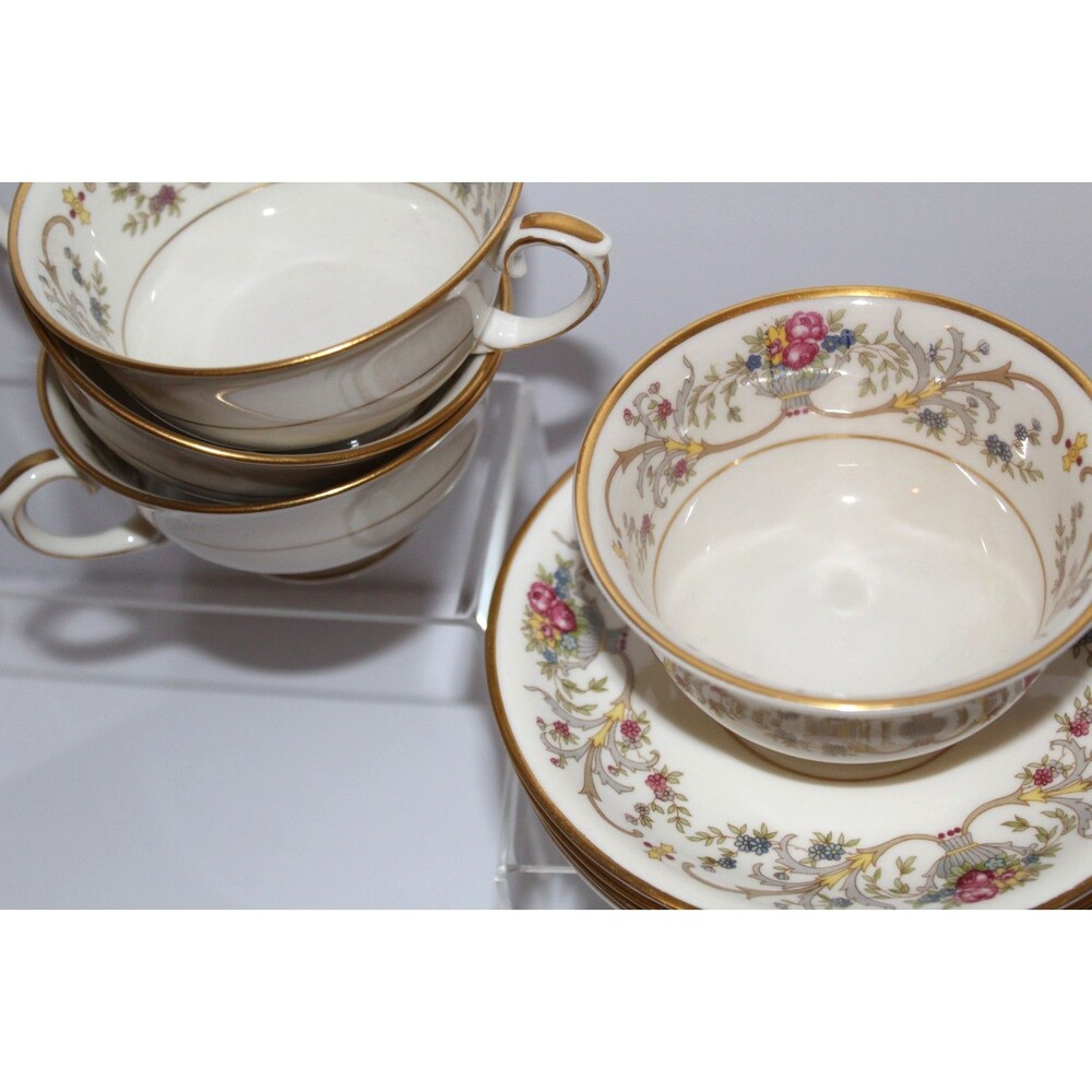 Set of 6 Vintage Lamberton Dorothea China Teacup & Saucers